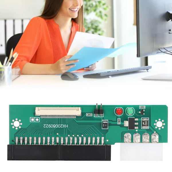 CE ZIF till IDE-adapter 1,8 tum CE ZIF mikrodrift till 3,5 tum IDE 40-stiftsadapter med 2 platta kablar