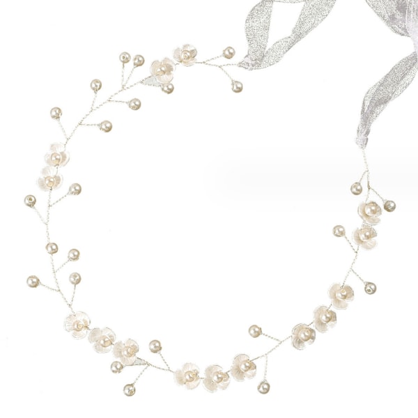 Silver Bröllopsdiadem med Rhinestones, Kristallpärlor, Hårslingor, Bröllopshuvudbonader för Brud, Brudtärna, Flicka