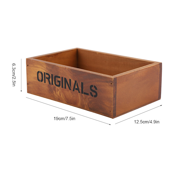 Træ Succulent Opbevaringsboks Organizer til Potteplanter Makeup Studie Ting (Træ)