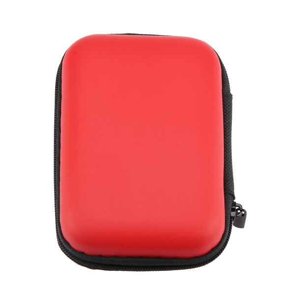 Bärbar liten case för hörlurar Bärväska Bag Box (röd)