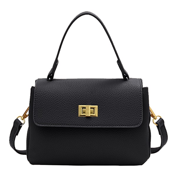 Retro klassisk handväska clutch i PU-läder med dold spänne, lämplig för damer.