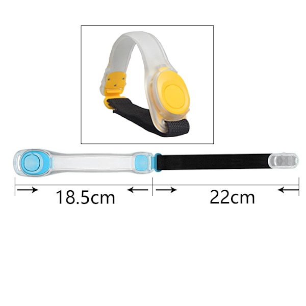 2 stk LED Nat Reflekterende Armbånd, PVC Oplyst Håndledsrem