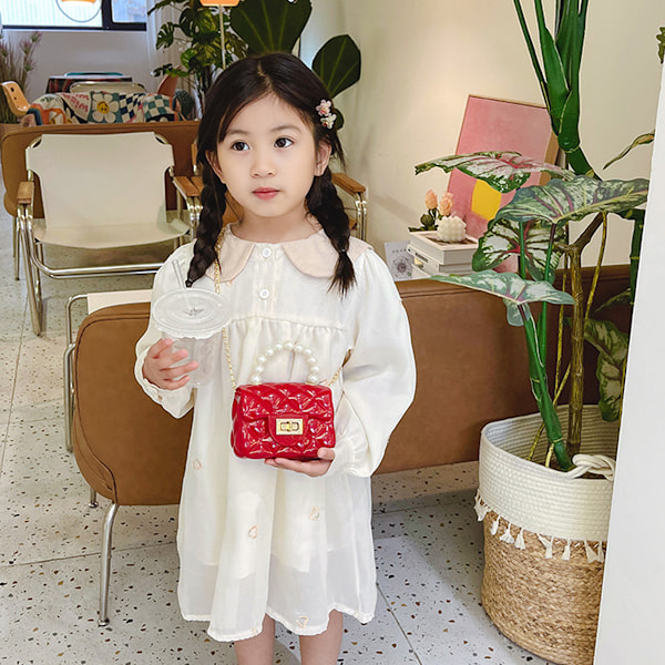 Liten jenteveske, crossbody-veske for småbarn, mini casual messenger skulderveske for barn