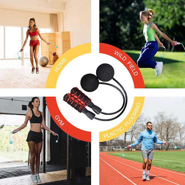 Ropeless Hoppetov for Fitness Træning Speed Rope med Skumgreb til Øvelser for Voksne og Børn