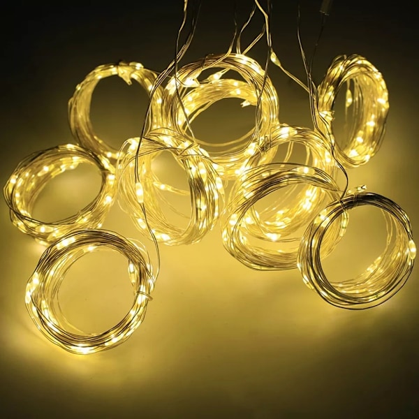 300 led gardinljus för sovrum, USB drivna ljusslingor med fjärrkontroll, vattentäta fönster Fairy Lights för julfest Bröllopshem