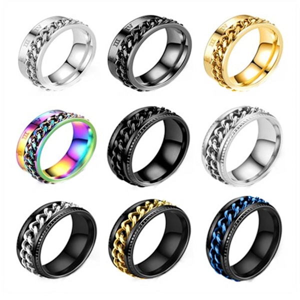 Rustfrit stål kæde ring, roterende titanium ring ring