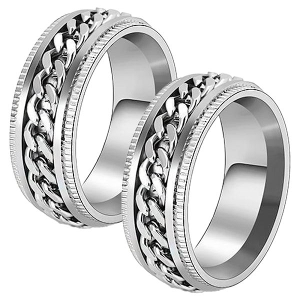 Rustfrit stålring med 8 mm drejelig ring