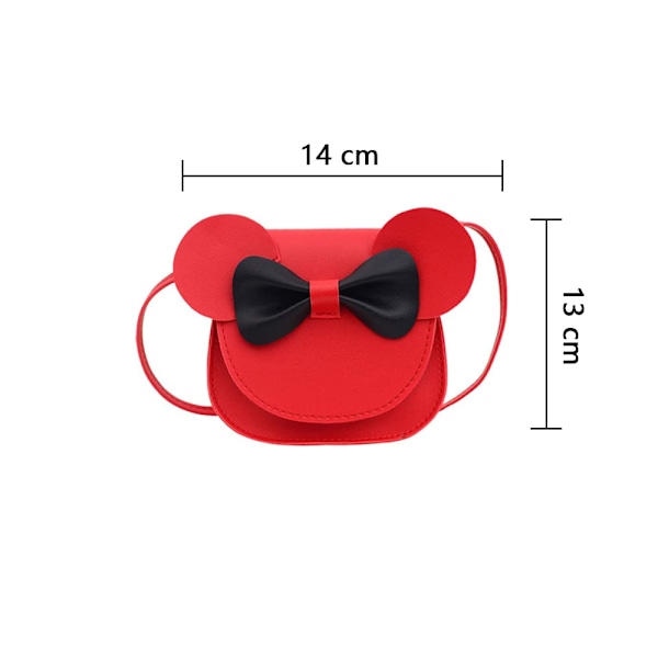 1 stk Lille Pige Toddler Mini Crossbody Skuldertaske Møntpung med Sød Sløjfe