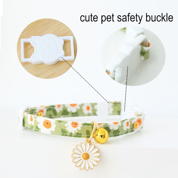 Gul hundedesign blå Daisy hundekrave