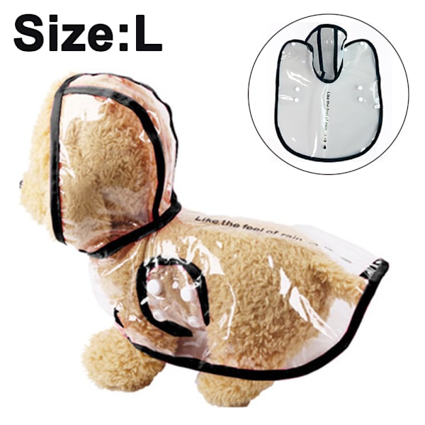 Hunde Regnjakke med Hetter Poncho Transparent Regnjakke for Små Hunder Vanntette Valper Katter Kjæledyr