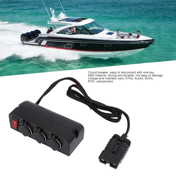 Biloplader Adapter 50A 600V til Anderson Connector 3-trins Batteristrømforsyningsadapter Passer til Bil Båd Campingvogn