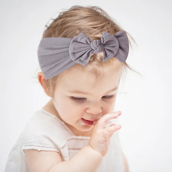 3 stk Baby Bøy Hodebånd Turban Knyttet, Jente Hårbånd for Nyfødt, Småbarn og Barn