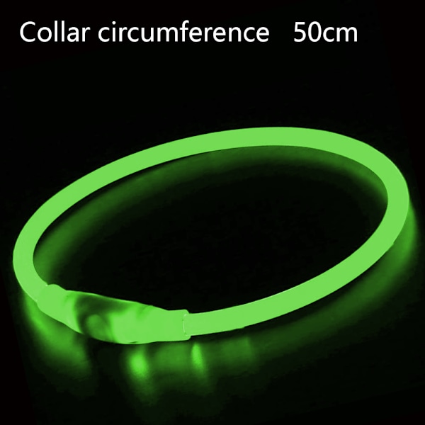 LED-halsband för hund - USB-laddningsbart lysande hundhalsband som lyser i mörkret,