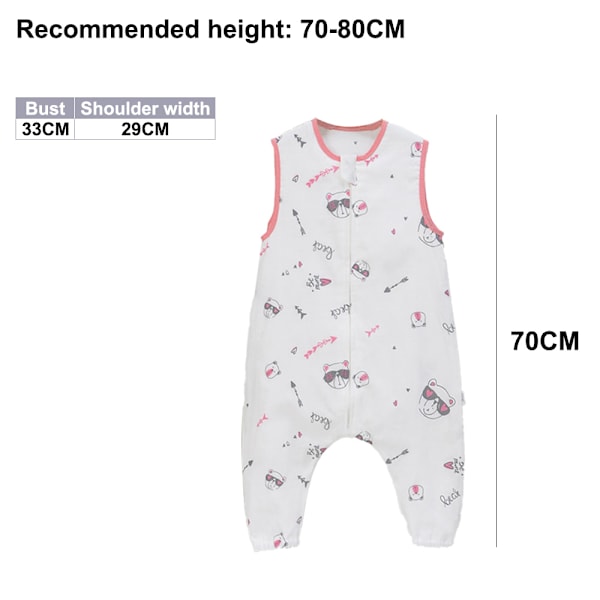Sleeveless sovepose for baby, tynn sovepose for barn om sommeren