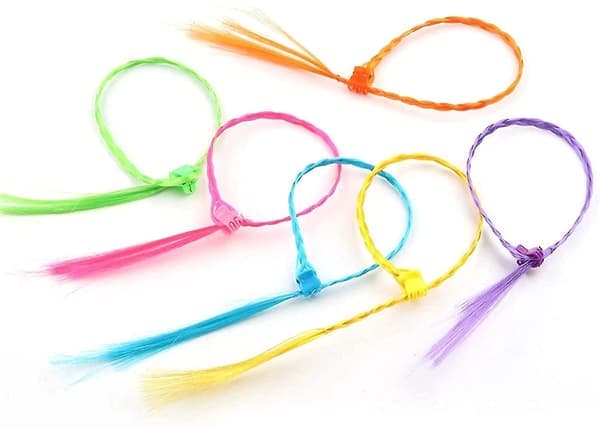 24 stk hårforlengelser for barn med hårspenner, clip-on neonhårforlengelser