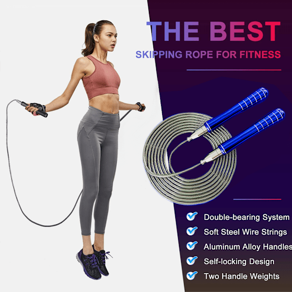 Justerbar & Självspännande - Hög Hastighet Hopprep för Boxning, MMA Träning, Fitnessövning
