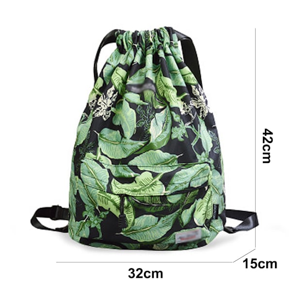 Ryggsäck med dragsko, trendig lätt skolväska, sport, fitness, resor, utomhus, sportpaket, ficka