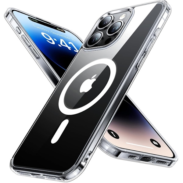 Transparent Stötskyddande Skal med MagSafe för iPhone 16 Pro Max