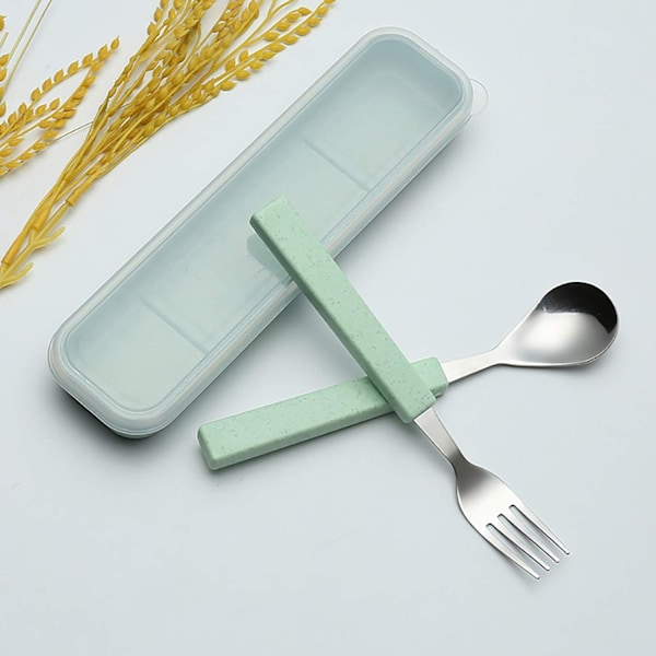 2- set barnbestickset 18/10 barnbestickset i rostfritt stål Set Set Middagsbestick Set med case