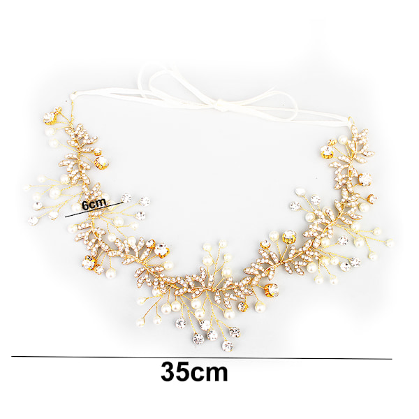 Håndlaget Krystall Rhinestone Hodebånd Blomster Hodeplagg Bryllup Brud Hårtilbehør for Kvinner Ny Brud