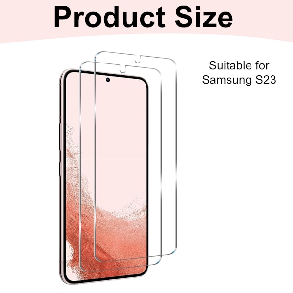 Samsung Härdat Glas Skärmskydd för Galaxy S23 - 2 Pack