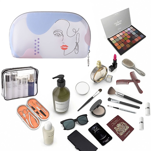 Sød Makeuptaske Til Håndtaske, Rejsetaske Kosmetikpose Makeuppung Komposit Polyester Lynlåspose