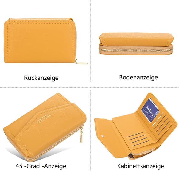 Moderne Damepung, Slank Bifold med RFID-beskyttelse, Perfekt Gave til Dine Kære