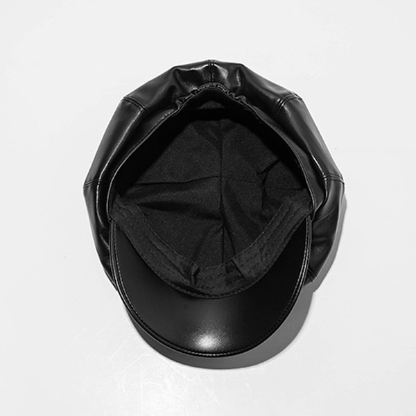 Newsboy Caps til Kvinder, PU Læder Cabbie Painter Hat Gatsby Ivy Beret Cap