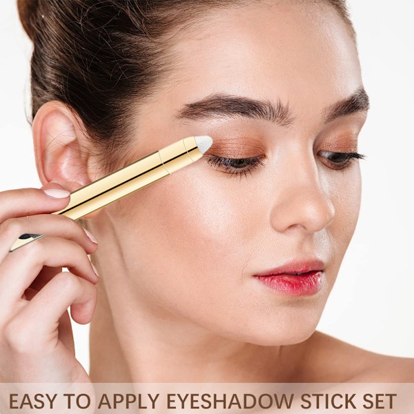 3 st Dubbla spetsar highlighter ögonskugga penna ögonskugga stick pärla ögonmakeup