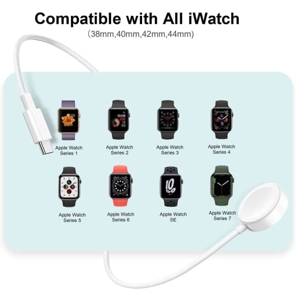 Apple Watch Magnetic Charging Cable USB-C (1m) - (No Retail Packaging)