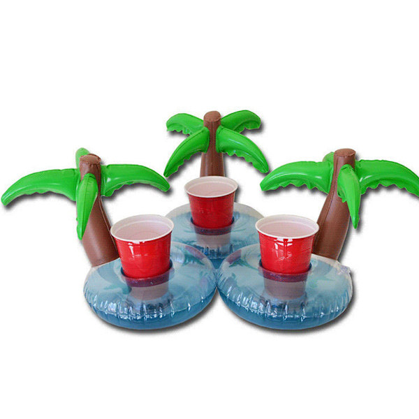 8-pak Inflatable Flydende Drikkeholdere, Drikkeflydere Inflatable Kopunderlag til Pool Party