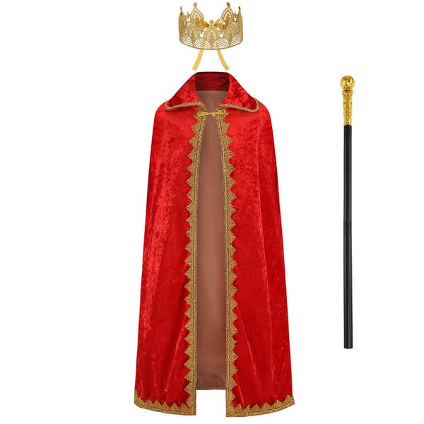 Kongelig Kappe Halloween Kostume Middelalder Prins Konge Kostume Kappe M