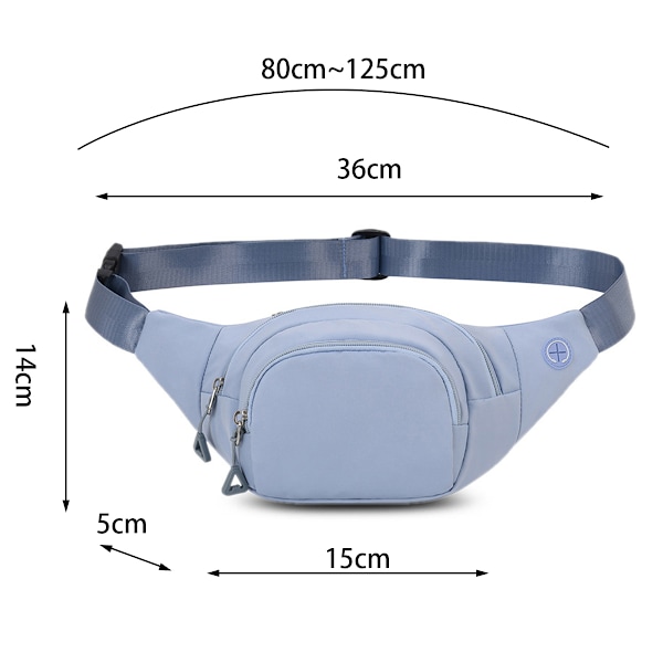 Fanny Packs för Kvinnor Plus Size, Nylon Workout Walking Bälte Väska Superlätt Löpning Midja Höft Väska Mode Män Crossbody
