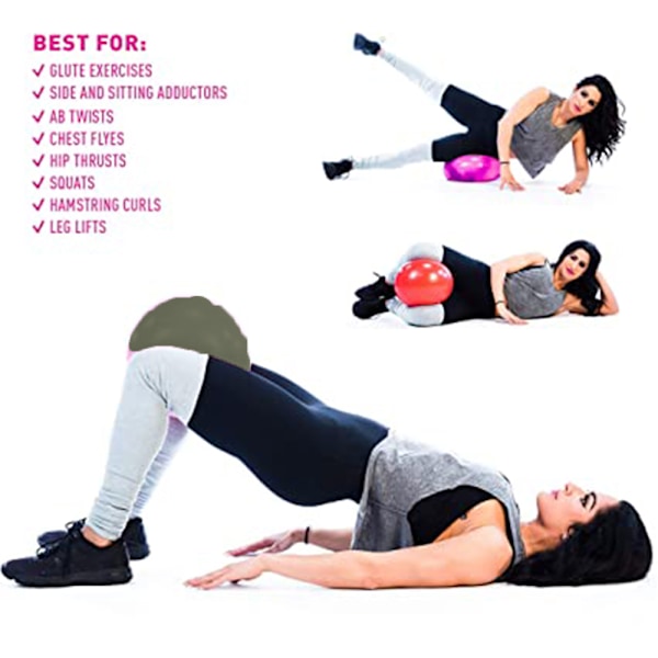 Pilates Bold - Mini Træningsbold - til Balance, Core Træning, Fysioterapi Hjemmetræning