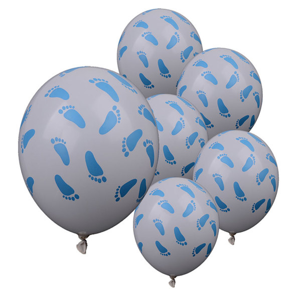 10 stk Latex Balloner Fod Fødselsdagsfest Bryllup Babyshower Dekoration Blå