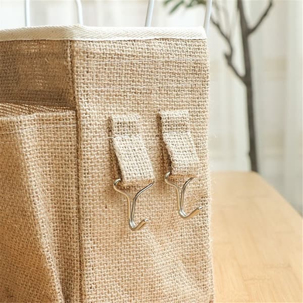 Sengeficka Hängande Organizer Sengeoppbevaringsveske (flat munn khaki farge)