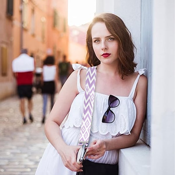 Ersättning Crossbody Rem Väska Gitarr Rem Handväska Axel Rem Justerbar Retro Jacquard