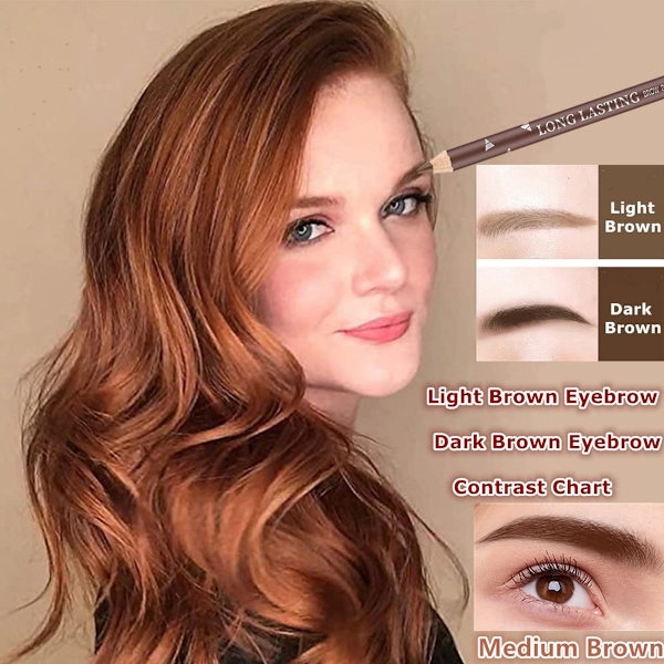 12 stk. Sorte Øjenbryn Eyeliner Blyanter Makeup Pen, Vandfast Øjenbryn Blyant, Langvarig Farve Øjenbryn Gel Pen, Øjenbryn Farveblyanter