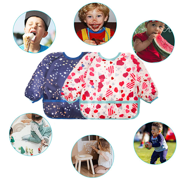 Långärmade Babysalladar, Spädbarnssalladar För Att Äta, Plast Salladar, Babysalladar, Avvänjningssallader, Smock Salladar