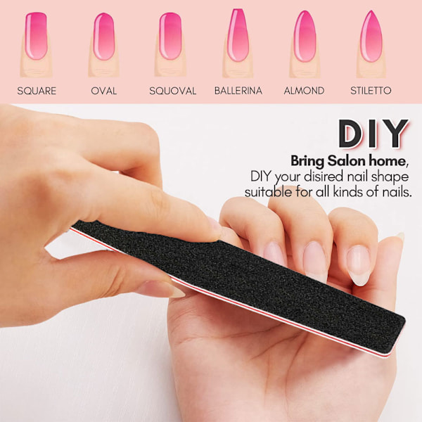 10 stk. Manicure Frosted Papir Dobbeltsidet
