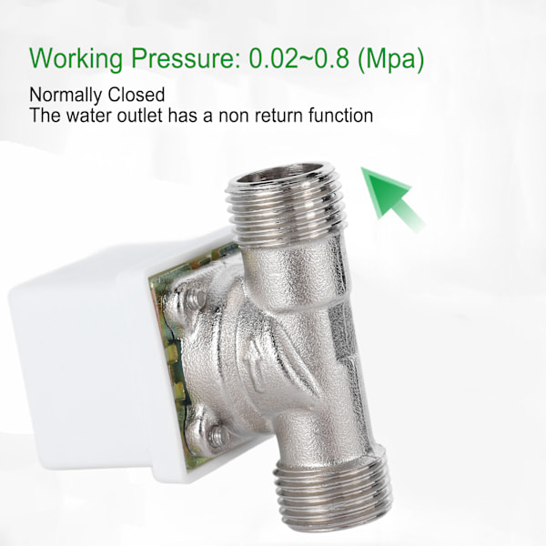 Elektrisk magnetventil Envejs Normalt Lukket 1/2 tommer Ekstern Gevind Elektrisk Vandventil DC 24V