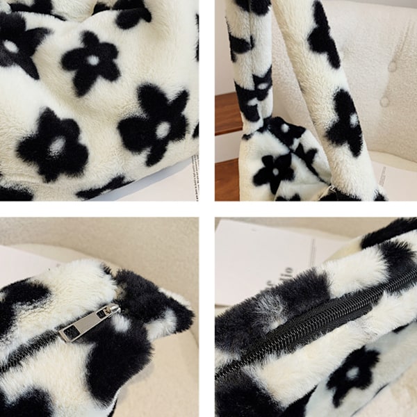 Plush Underarm Bag Damer Fluffy Skulderveske