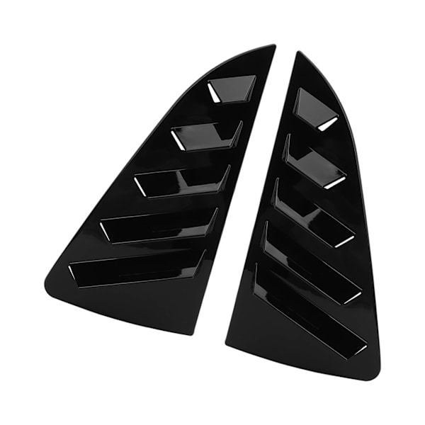 1Par Sidevindu Louver Deksel Beskyttende Stilig Robust Vindu Triangulære Lukker Trim For Mk5 6R 6C Blank Svart