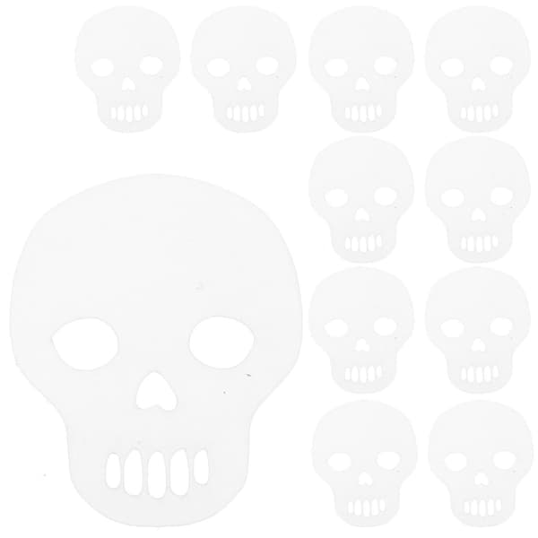 Halloween Skull Confetti Table Decorations White 3x2.5cm Paper 200pcs White White 3X2.5CM