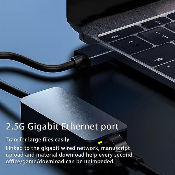 2.5G USB C - Gigabit Ethernet Rj45 -sovitinkortti, Type-C - Lan-langallinen muunnin A