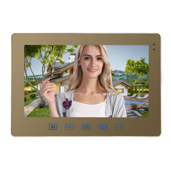 10-tums Videodörrtelefon med 3 Monitorer, Nattseende, Intercom, Dörrklocka, Hemåtkomst System 100-240V(UK)
