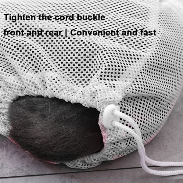 Kattbadpåse, valp hund rengöring duschpåse - justerbar anti-bit och anti-scratch polyester mjuk fasthållning katt grooming väska för bad, spik