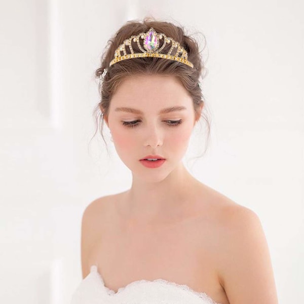 Tiara og Krone til Kvinder Piger med Kamme Prinsesse Tiara Krone Bryllup Brudehovedbånd Prom Fest