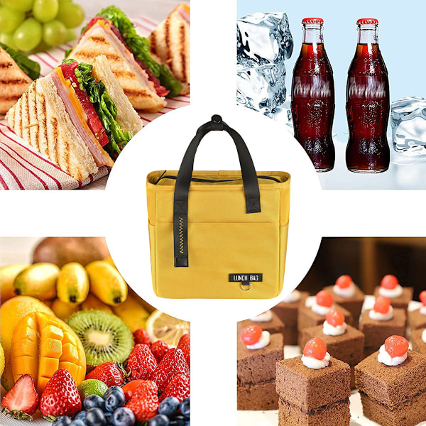 Lunchboxväska Bärbar bento-väska stor kapacitet picknickisolering väska vattentät lunchväska