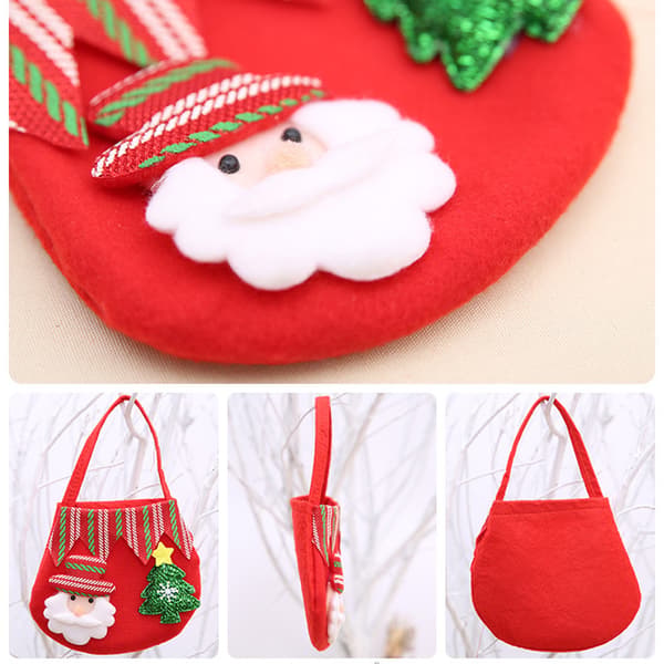 Jul axelväska för barn, tomte snögubbe söt tygväska